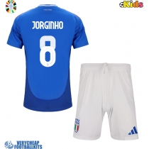 Italy Jorginho Frello #8 Replica Home Minikit Euro 2024 Short Sleeve (+ pants)